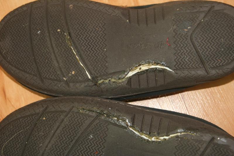 Bottom of soles cracked after 3 months.