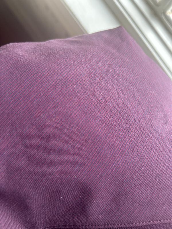 Burgundy Shirt has Navy Stripes