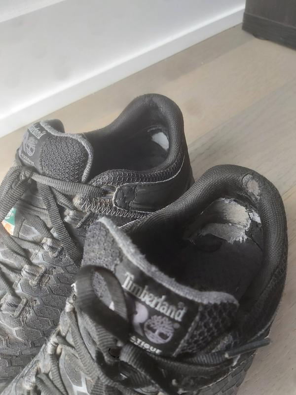 Torn heel lining
