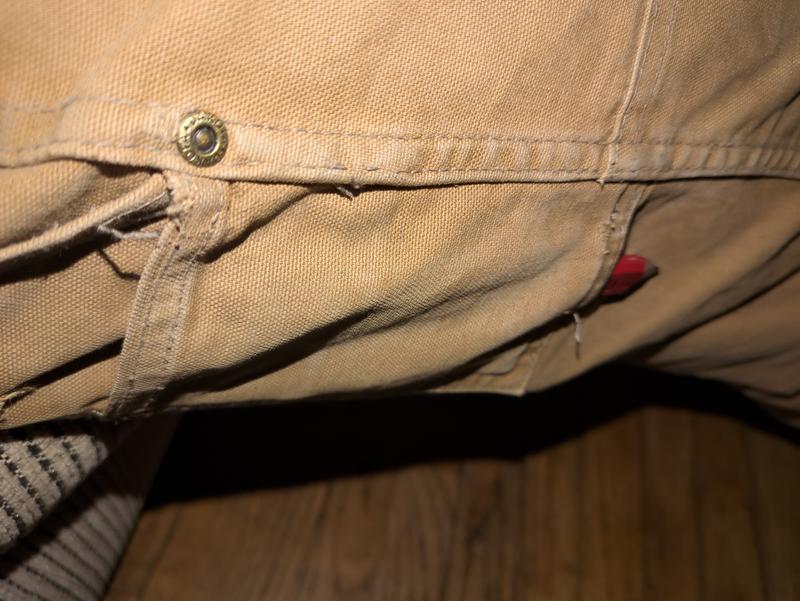 Right Leg tool pocket stitching.