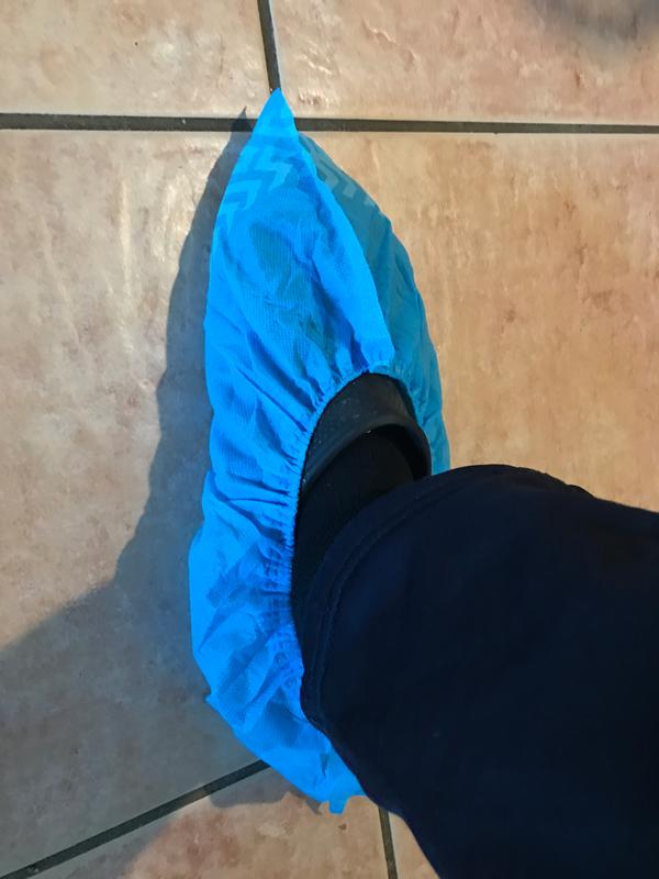 One size fits all, but would be tough to get on large boots.