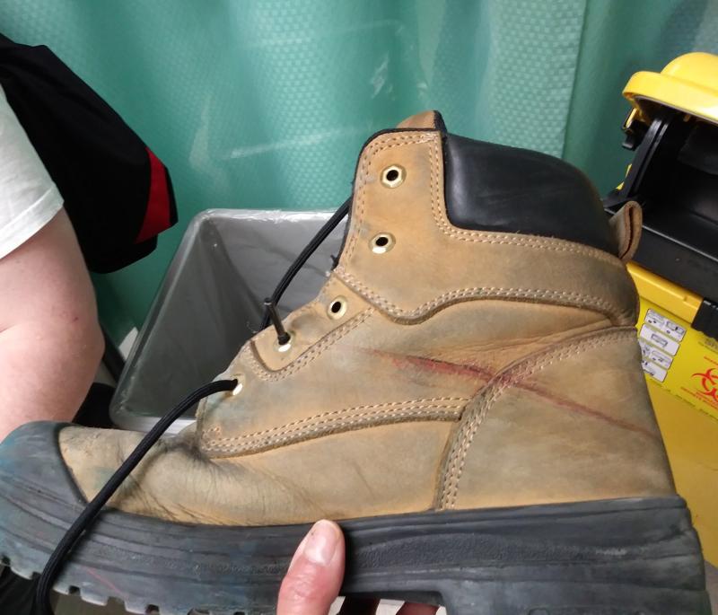 My boot after the accident