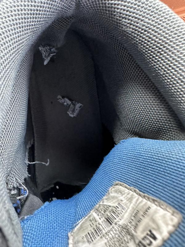 Plastic from heel falling out
