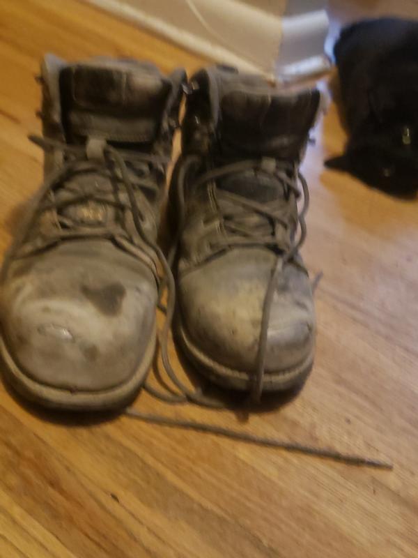 Well worn and loved, til the very end! Will replace these with another pair just the same. Best boot ever!