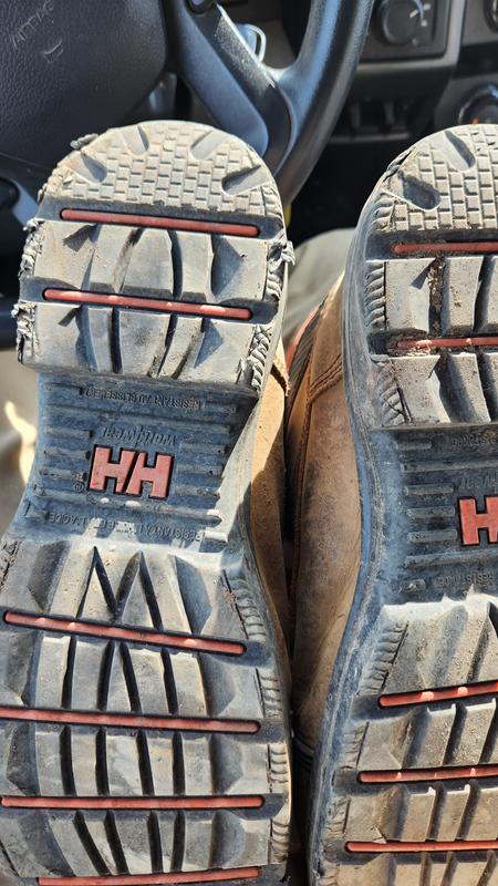 Peeling outsoles on both boots.