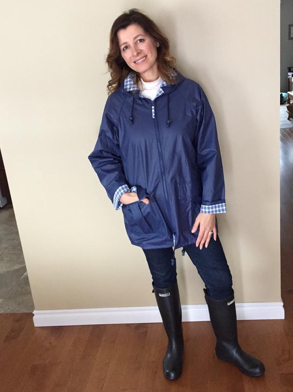 My new rain jacket and rain boots