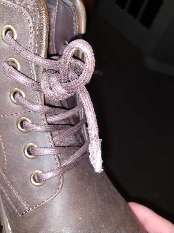 Plastic on laces broke off