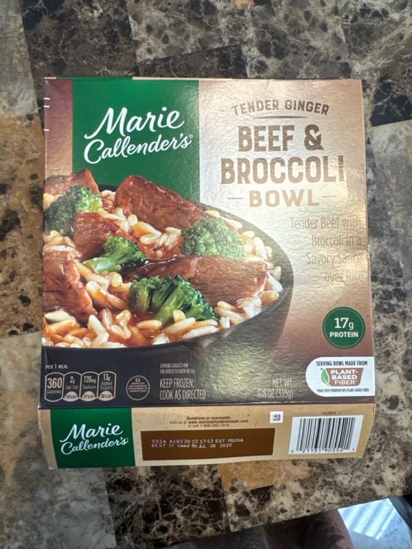 Marie Callender's Tender Ginger Beef Broccoli Bowl, Frozen Meal