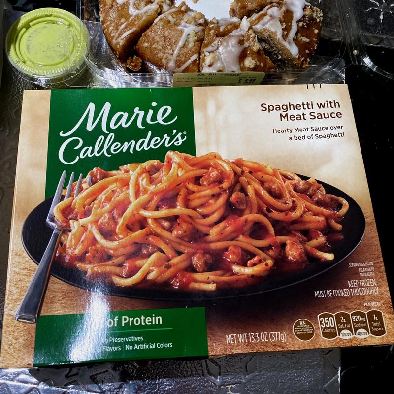 Marie Callender S Spaghetti With Meat Sauce Frozen Meal 13 3 Oz Kroger