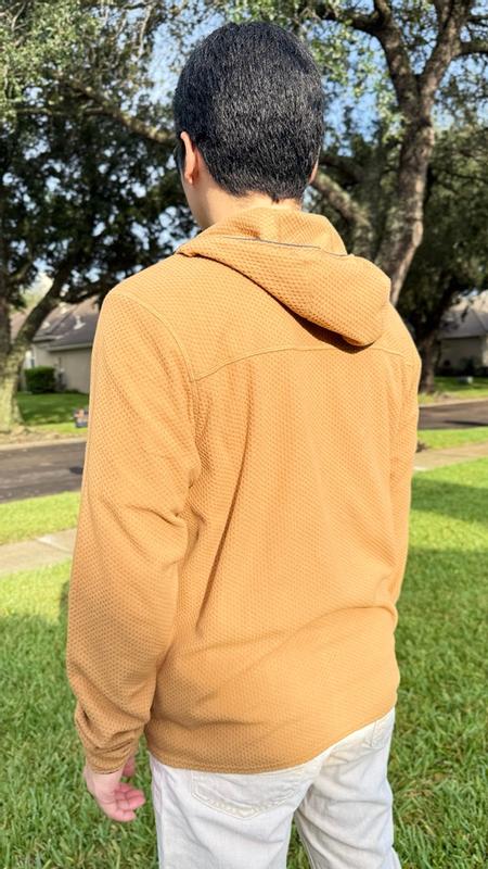 Customer photo for "Lightweight, warm, and breathable! Comfortable fit, roomy pockets and a beautiful versatile color. Great for cool-weather walks and hiking."