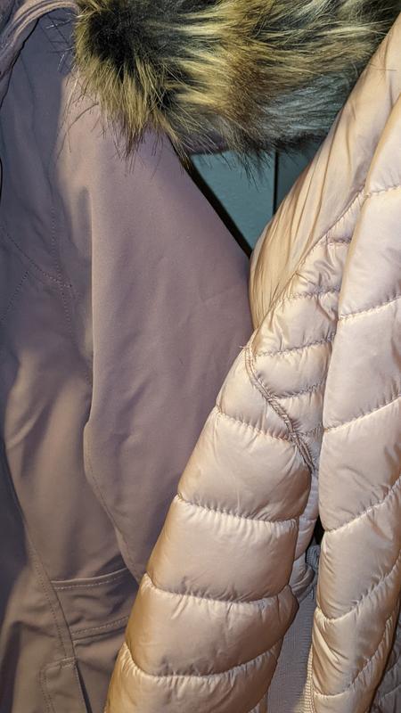 Comparison to blush champagne pink under yellow-white light