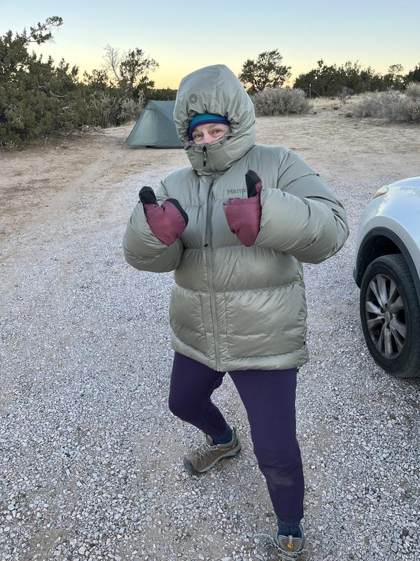 Wife stealing my jacket on a cold morning