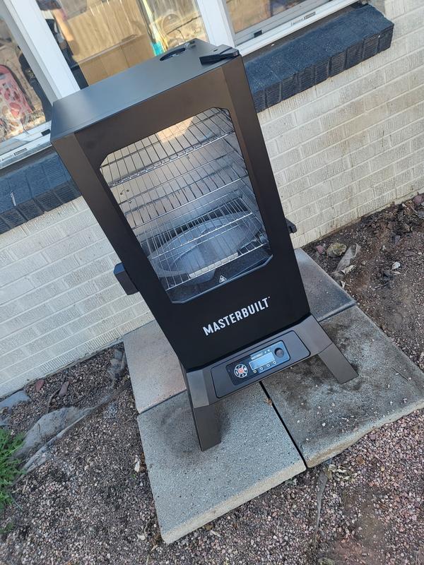 EAST OAK Updated 30" 725 Sq Inches Electric Smoker Portable With Glass Door Digital Remote Control Black