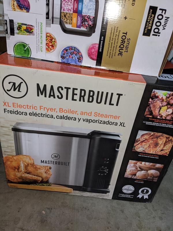Masterbuilt MB20012420 10 Liter XL Electric Fryer, Boiler, and Steamer,  Silver