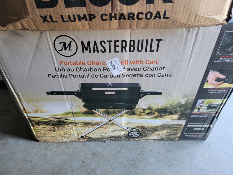 Masterbuilt 200-Sq in Black, Analog Temperature Control Smoker and Portable  Charcoal Grill in the Portable Grills department at