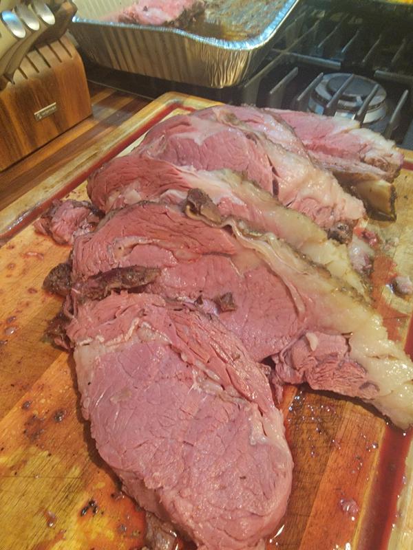 Prime rib finished product.