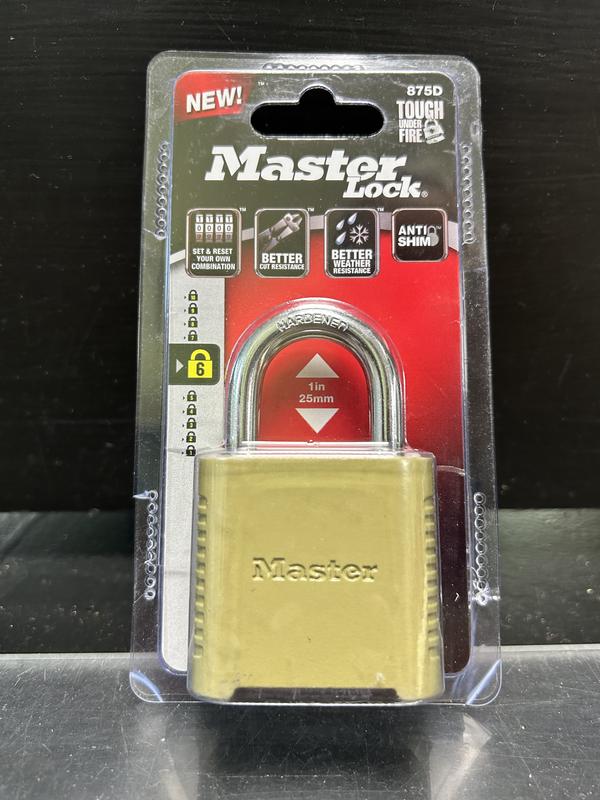 Cadenas d'extérieur à combinaison en zinc, Master Lock 875TRILF