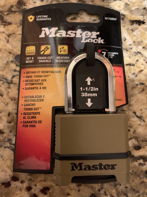 MASTERLOCK M175XDLFCCSEN Resettable Combination Padlock with 1-1/2  Shackle, 2, Combination Padlocks -  Canada