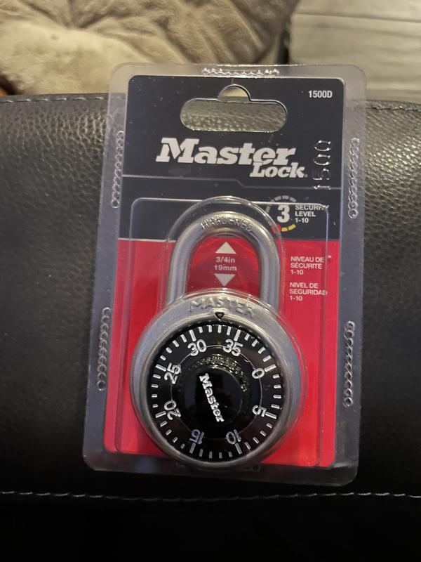 Master Lock Standard Dial Combination Padlock 1500T, 1-7/8 inch wide, Pack  of 2