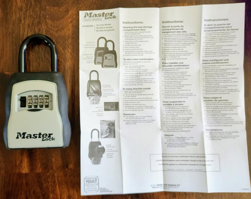 Boîte à serrure à combinaison, Master Lock 5400DHC