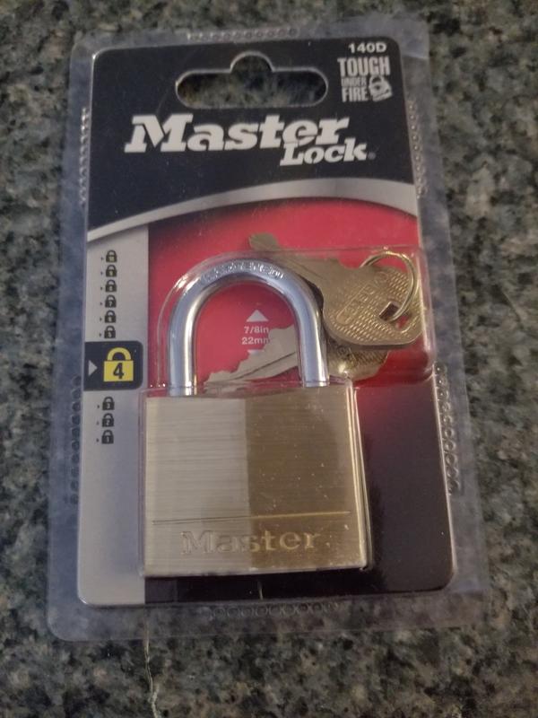 Master Lock Hardened Steel No. 140 Solid Brass Padlocks (Master