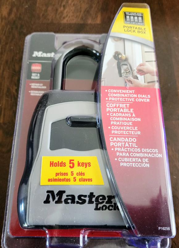 Master Lock Locking Combination 5 Key Steel Box, 3 1/2w x 1 5/8d x
