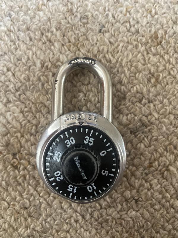 Master Lock Combination Padlock, 1-3/16-in Wide x 3/4-in Shackle