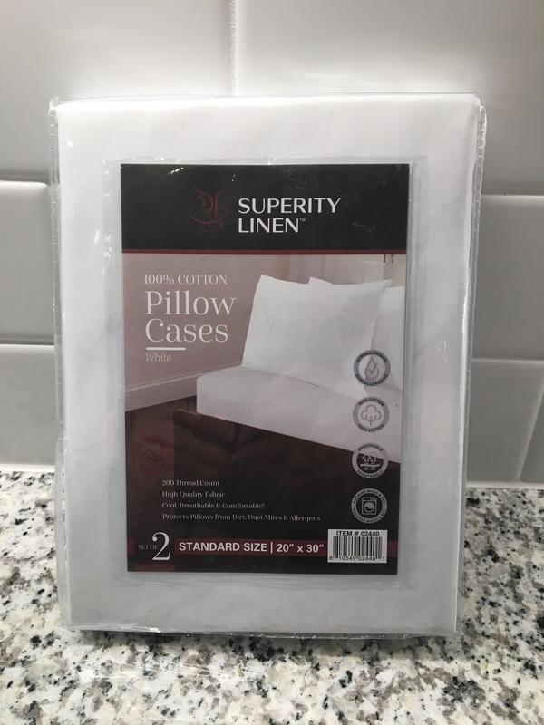 Superity Linen White Pillow Cases