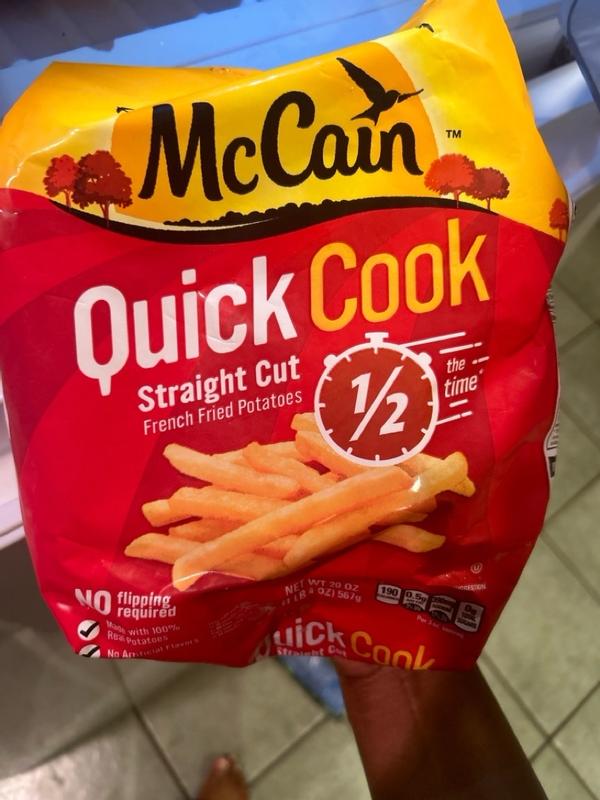 McCain Quick Cook Straight Cut French Fries, made with real potatoes,  frozen potatoes, 20 oz bag