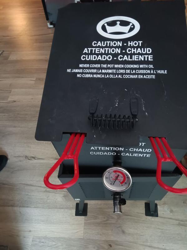 Deluxe Multi-Purpose Outdoor Cooker Package with Black Steel 