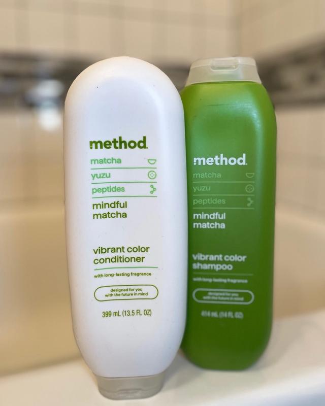 vibrant color shampoo + conditioner bundle - mindful matcha, 27.5