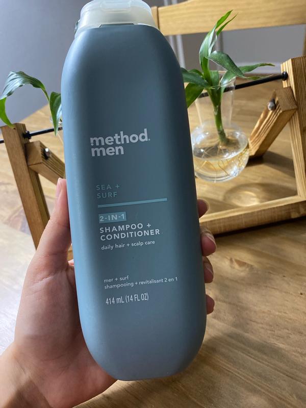Method Men 2-in-1 Shampoo + Conditioner, Sea + Surf 3.4 Ounces