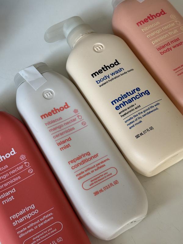 shower trio - island mist, 45.5 oz – method products