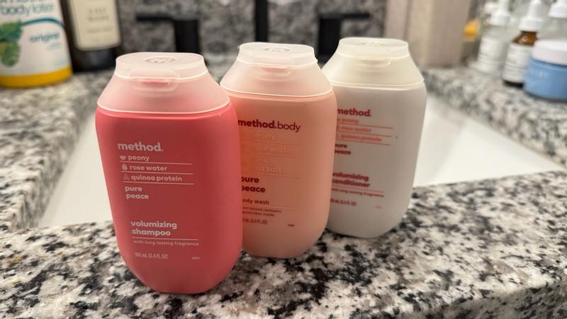 travel-sized gift set trio - pure peace, 10.2 oz – method products