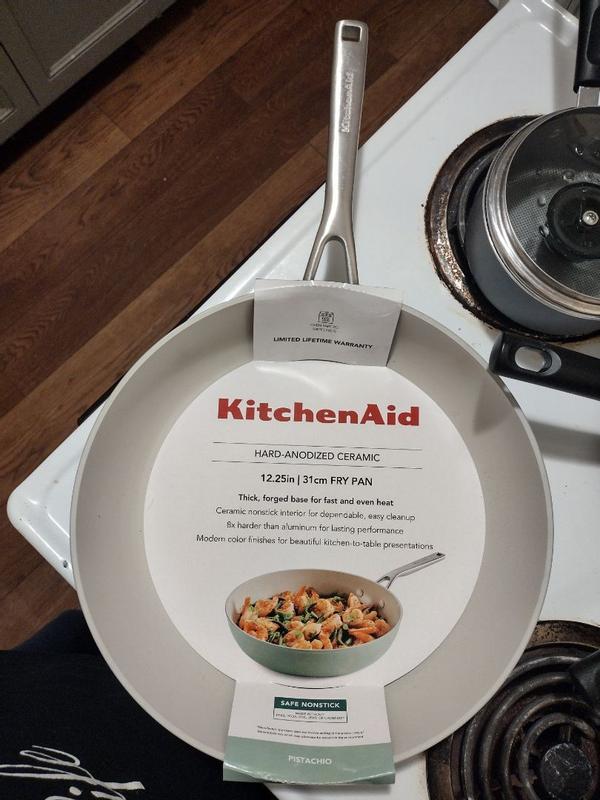 KitchenAid Hard Anodized Ceramic Nonstick 12.25 Frying Pan, Pistachio