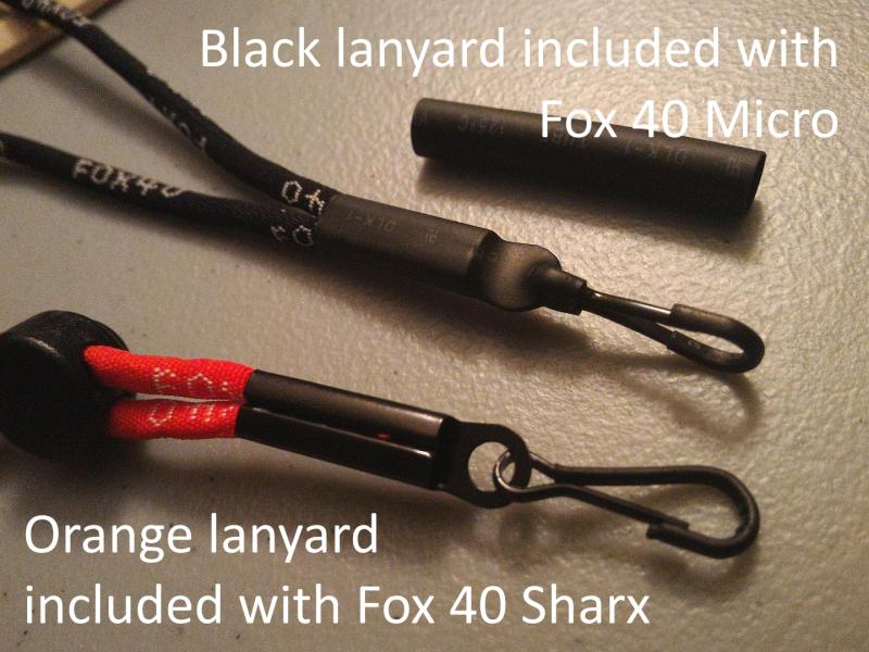 Fox 40 Sharx Pealess Whistle with Breakaway Lanyard Orange/Blue 