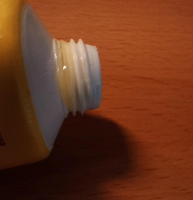 Purelan oozing out of cracked plastic tube