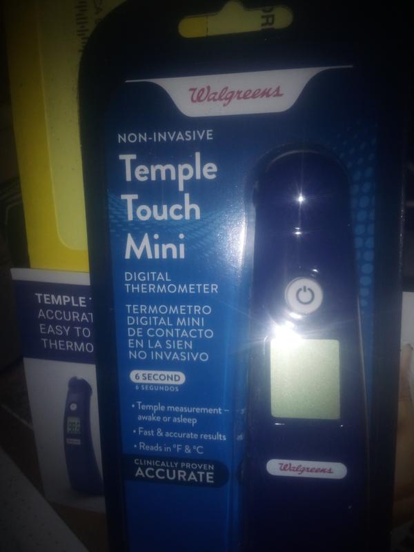 Walgreens Temple Touch Mini Digital Thermometer For All Ages, NEW