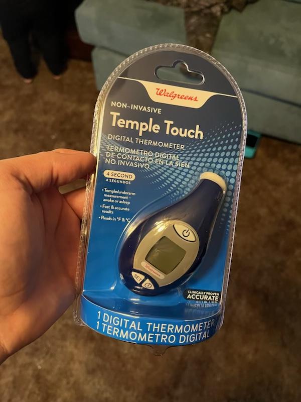 Walgreens Temple Touch Mini Digital Thermometer For All Ages, NEW