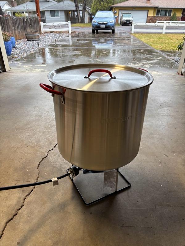 80 QT ALUMINUM POT WITH STRAINER BASKET