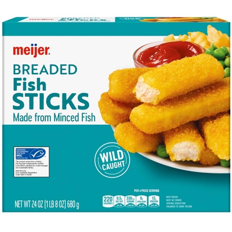 Meijer Frozen Breaded Fish Sticks, 24 oz Meijer