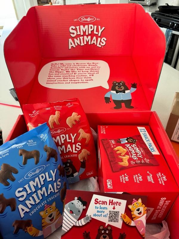 Stauffer&rsquo;s Simply Animals Original Crackers, 12pk 1oz Multipack 