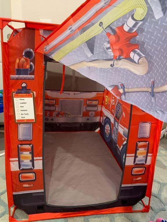 Melissa and doug fire truck playhouse clearance