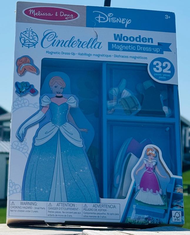 open lace back dress Disney Cinderella Wooden Magnetic Dress-Up main image 1