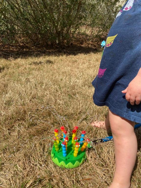 My 38" toddler standing beside it