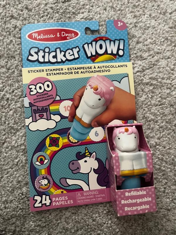Melissa & Doug on Instagram: Introducing our NEW Sticker Wow collection! A  whole new way to play with stickers, these character sticker stampers  🐶🦄🦖🐯 each come with an activity pad and 300+
