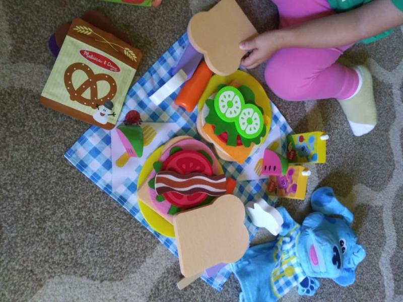 Having a picnic with my girl on this stormy day!