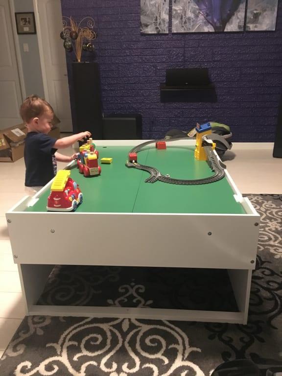 melissa and doug train table used