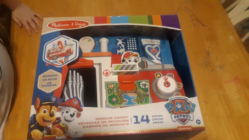 Melissa & Doug PAW Patrol Marshall's Wooden Rescue Caddy 14-Pc Set 