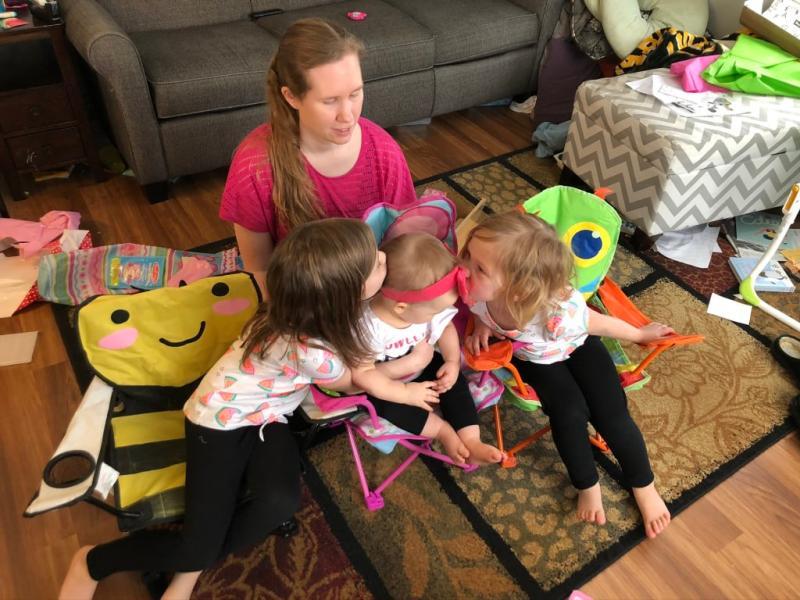 Camp chair birthday party.